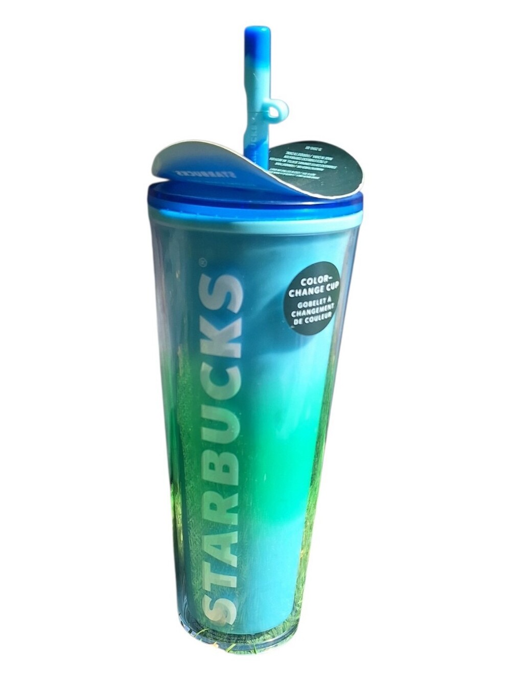 NWT Starbucks Spring 2023 Blossom Color Changing Venti Tumbler blue-&-green - Picture 2 of 6